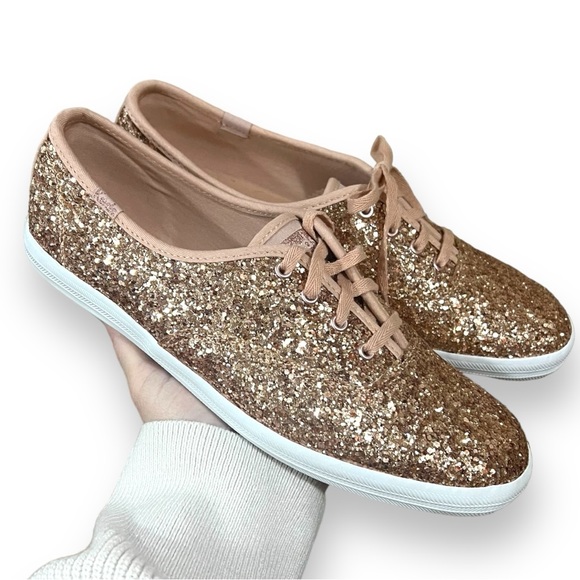 Keds Gold Glitter Sneakers - Picture 1 of 13